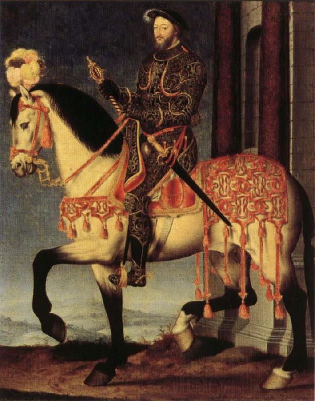 Francois Clouet Portrait of Francis I on Horseback Norge oil painting art